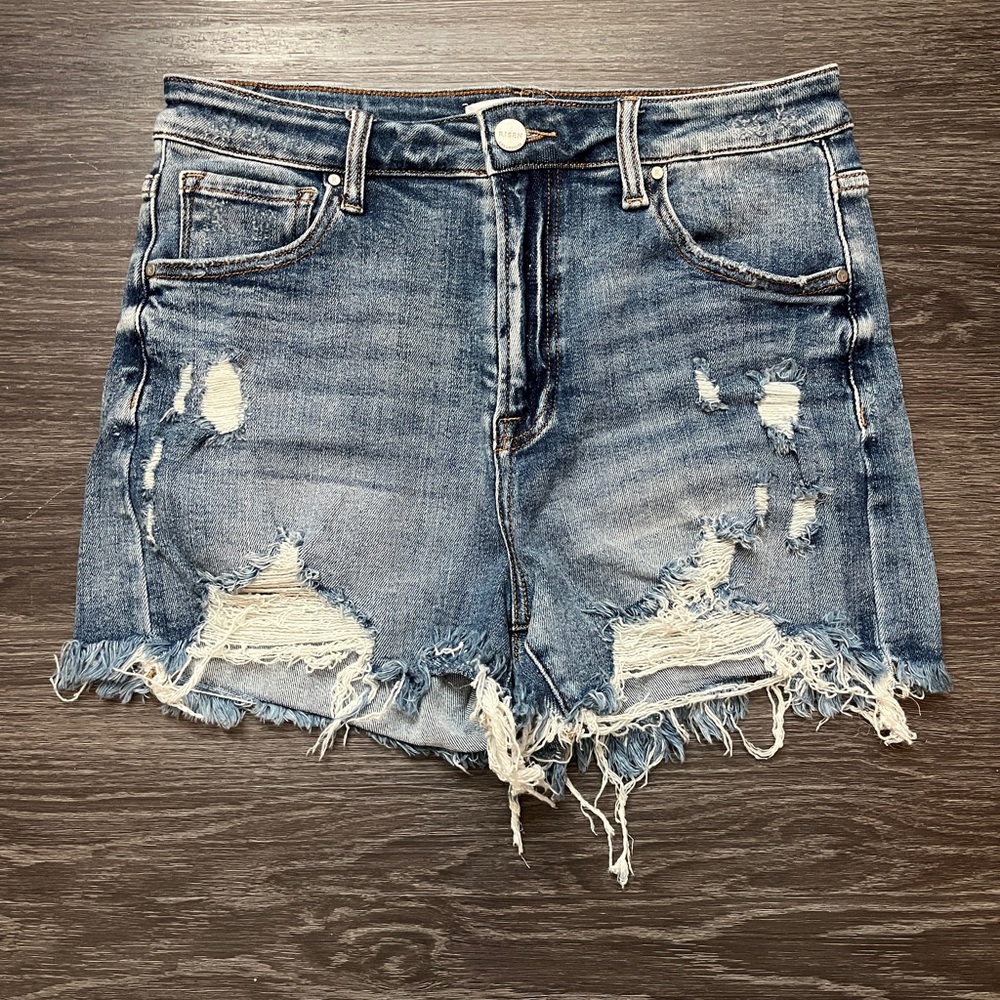 New Risen Distressed Jean Shorts